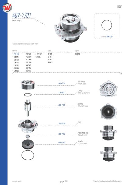 VMPG-39298 - 409-7701 Water Pump | VMP Spares