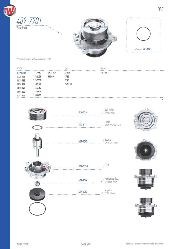VMPG-39298 - 409-7701 Water Pump | VMP Spares