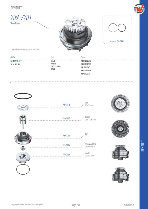 VMPG-43595 - 709-7701 Water Pump | VMP Spares
