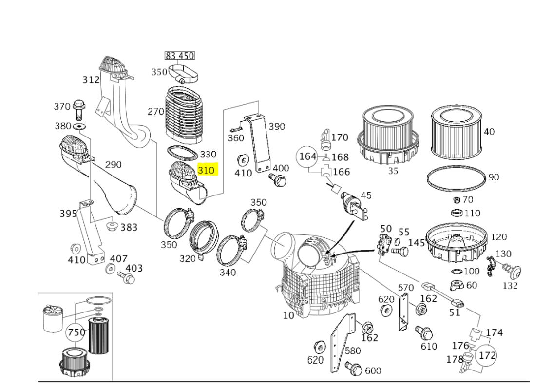 VMPG-147395 - A9405281807 Air Intake Boot | VMP Spares