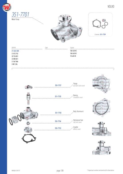 VMPG-124123 - 351-7701 Water Pump | VMP Spares
