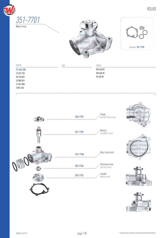 VMPG-124123 - 351-7701 Water Pump | VMP Spares