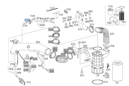 VMPG-124789 - A0071531128 Hose,Air Filter | VMP Spares