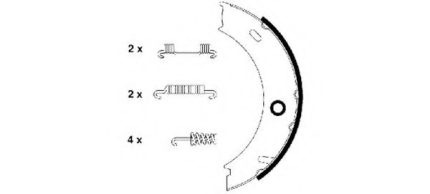 VMPG-19239 - 91057900 Brake Shoe Set,Parking | VMP Spares
