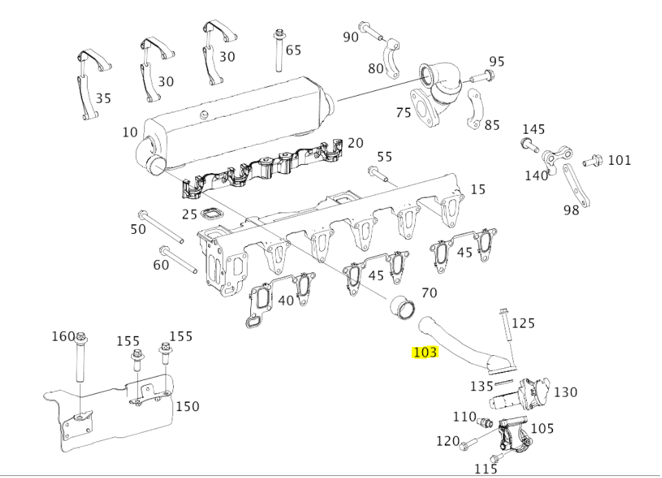 vmp-355194 VMPG-114543 - A9361400408 Pipe,Egr | VMP Spares
