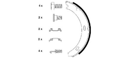 VMPG-19227 - 91044500 Brake Shoe Set,Parking | VMP Spares
