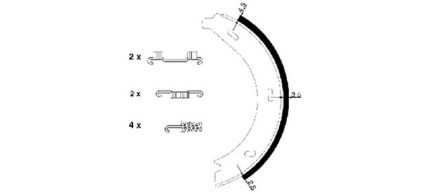VMPG-19234 - 91054600 Brake Shoe Set,Parking | VMP Spares