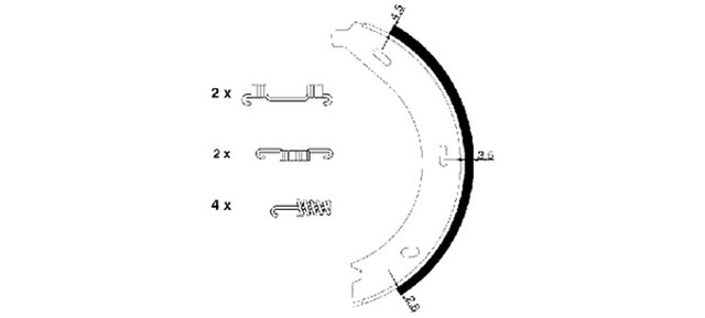 VMPG-19234 - 91054600 Brake Shoe Set,Parking | VMP Spares