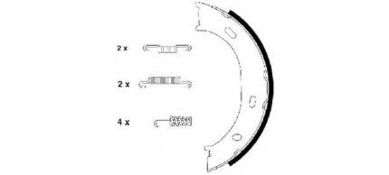 VMPG-19235 - 91055100 Brake Shoe Set,Parking | VMP Spares