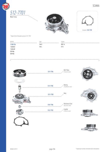 VMPG-40007 - 512-7701 Water Pump | VMP Spares