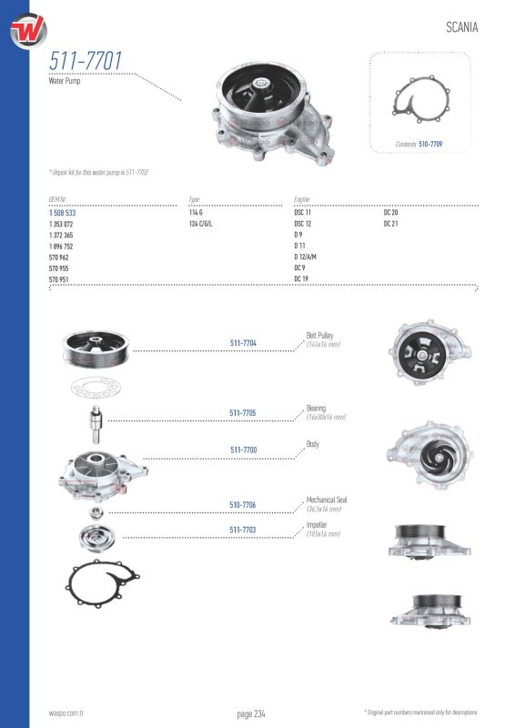 VMPG-45061 - 511-7701 Water Pump | VMP Spares