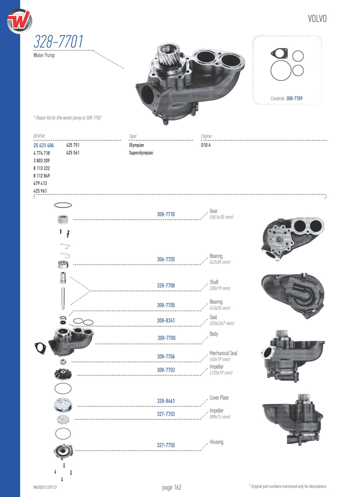 vmp-389382 VMPG-49329 - 328-7701 Water Pump | VMP Spares