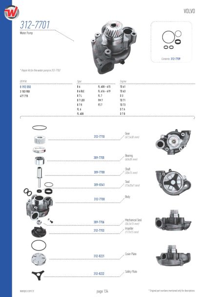 VMPG-51106 - 312-7701 Water Pump | VMP Spares