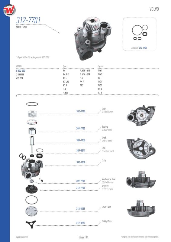 VMPG-51106 - 312-7701 Water Pump | VMP Spares