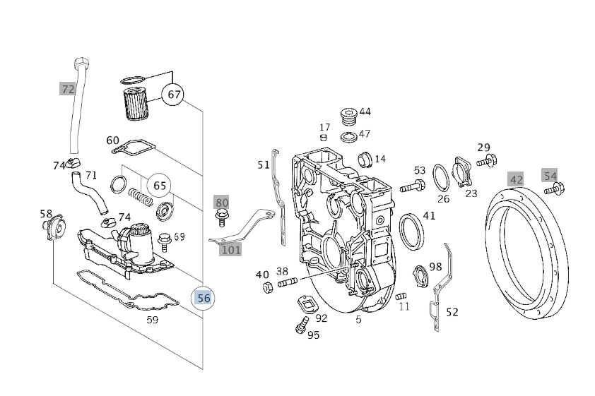 vmp-434841 VMPG-118480 - A5410101117 Gasket,Timing Case | VMP Spares