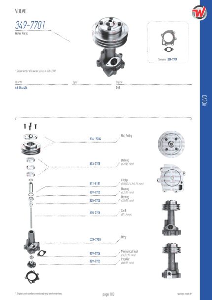 VMPG-124121 - 349-7701 Water Pump | VMP Spares