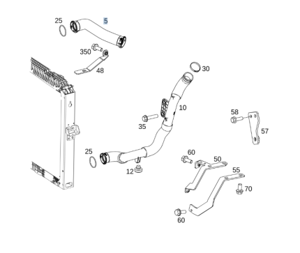 VMPG-198887 - A9605010991 Hose,Radiator | VMP Spares
