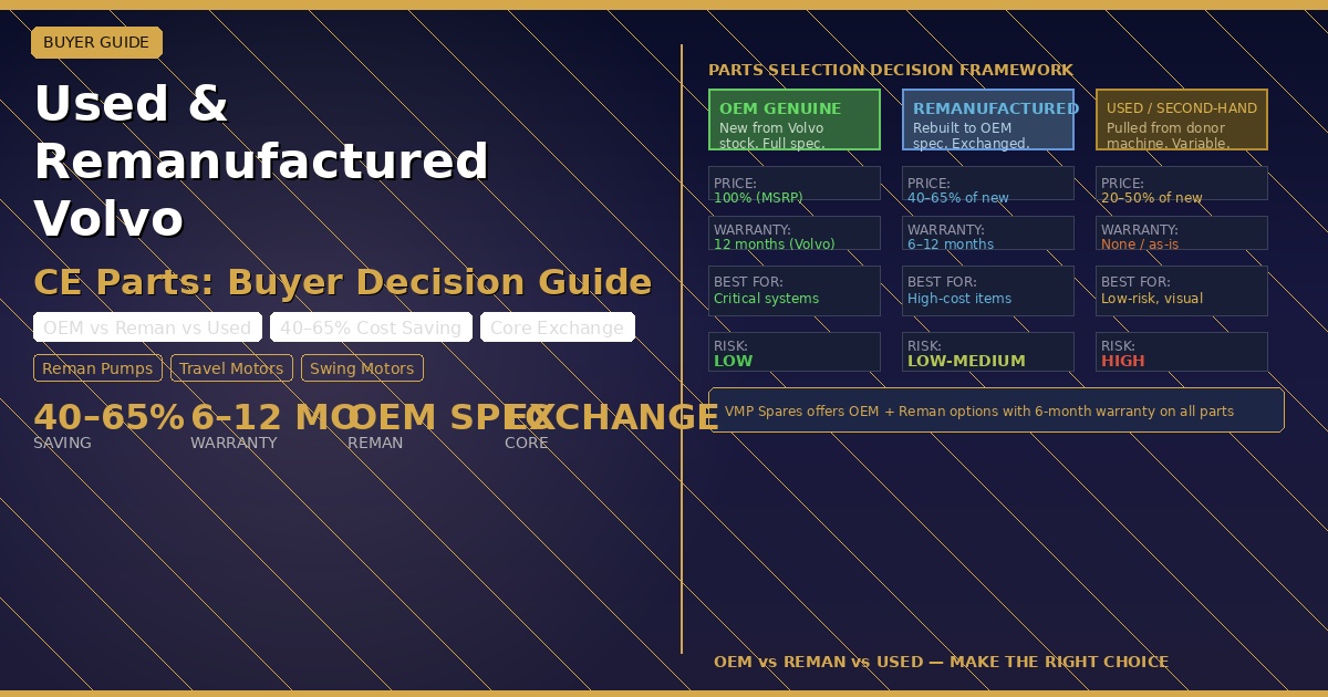 volvo-ce-used-reman-parts-buying-guide | VMP Spares