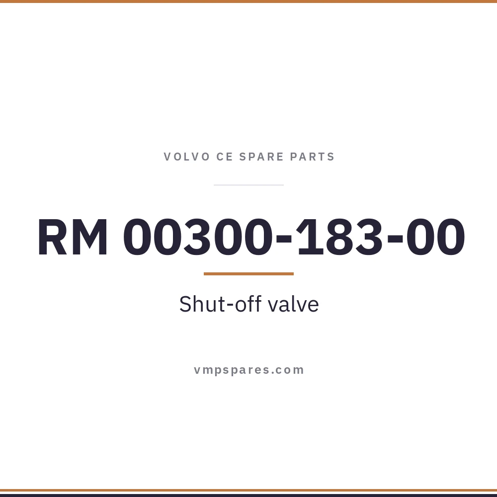 RM 00300-183-00 – Shut-off valve