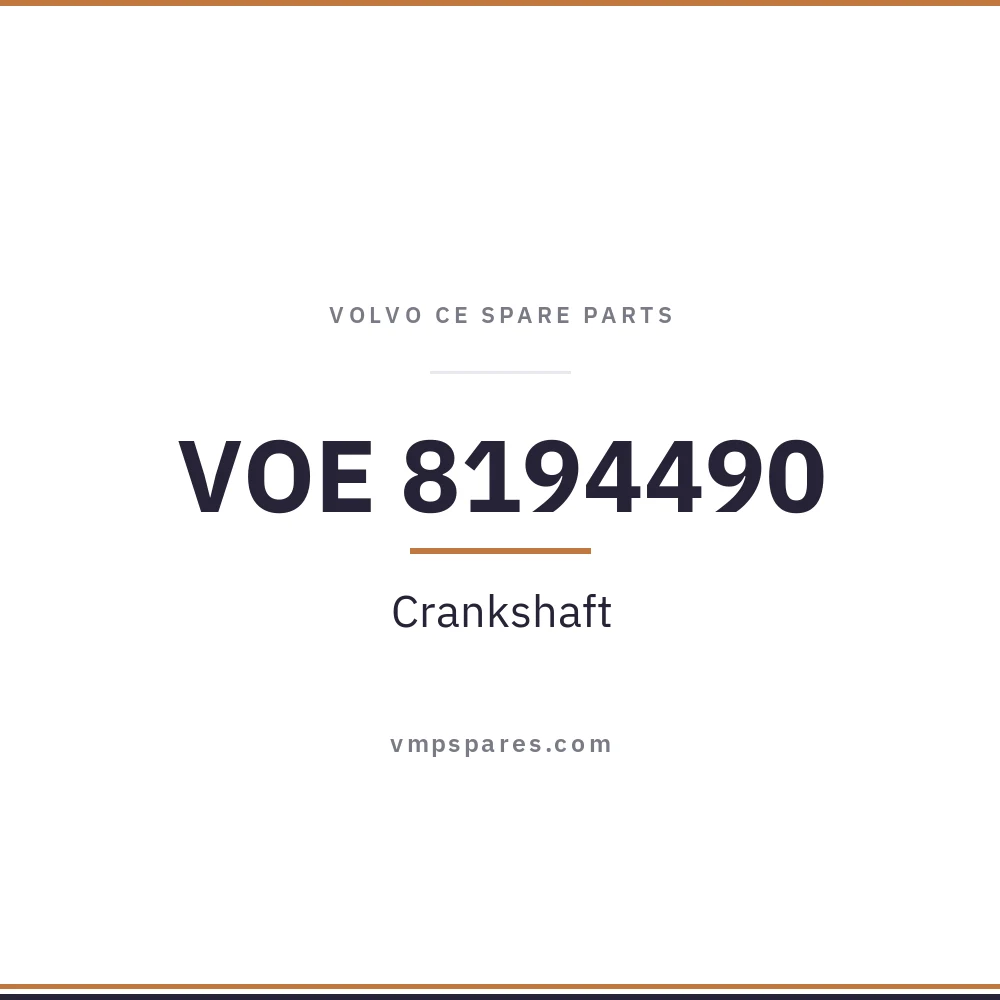 VOE 8194490 – Crankshaft