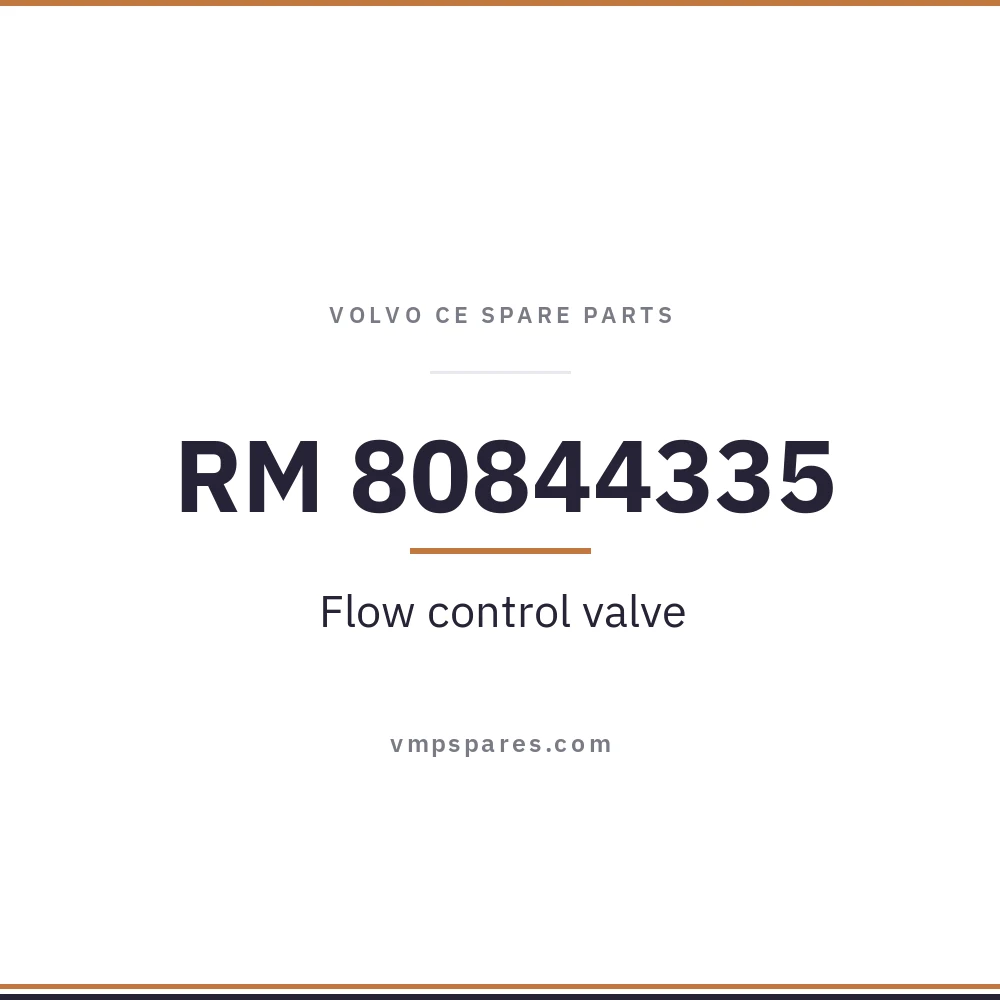 RM 80844335 – Flow control valve