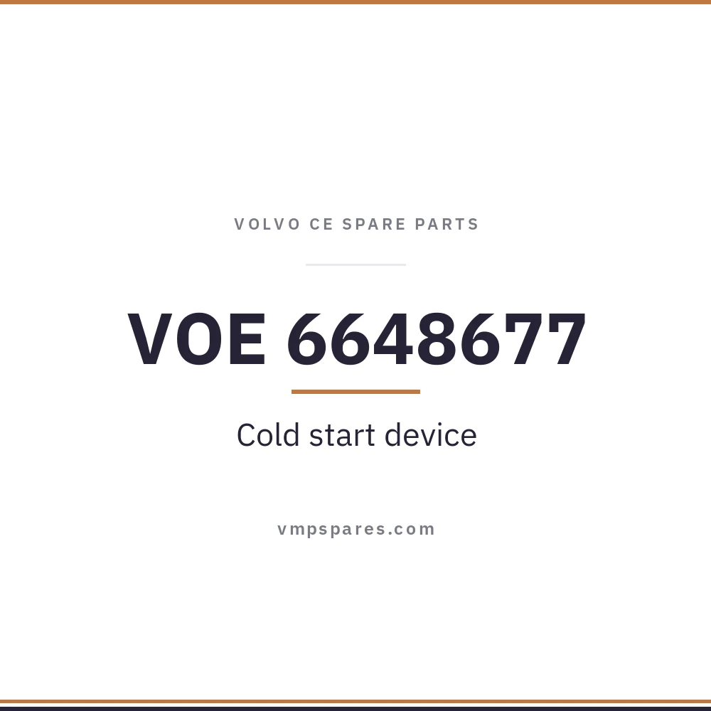 VOE 6648677 – Cold start device