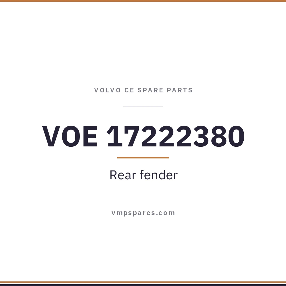 VOE 17222380 – Rear fender