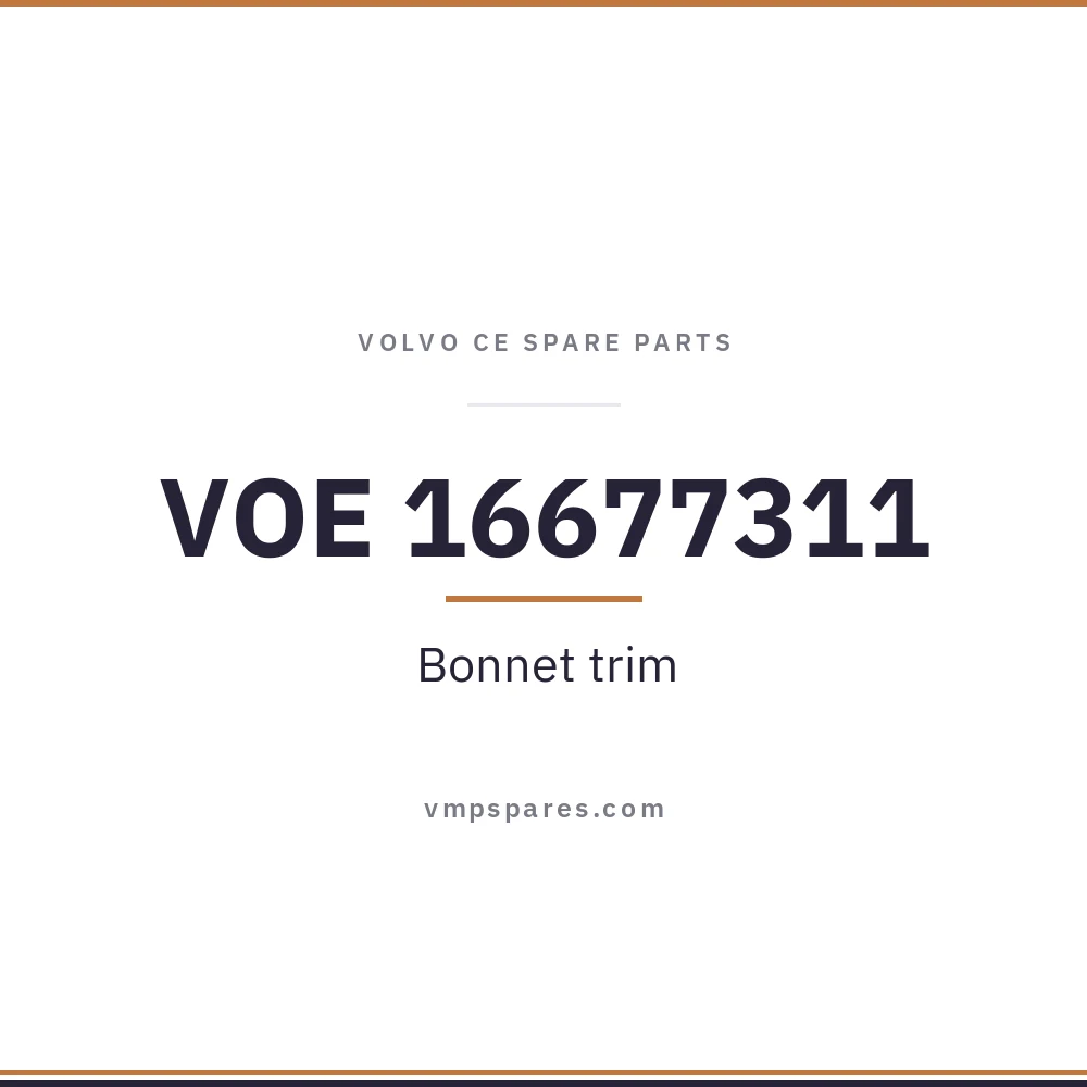 VOE 16677311 – Bonnet trim