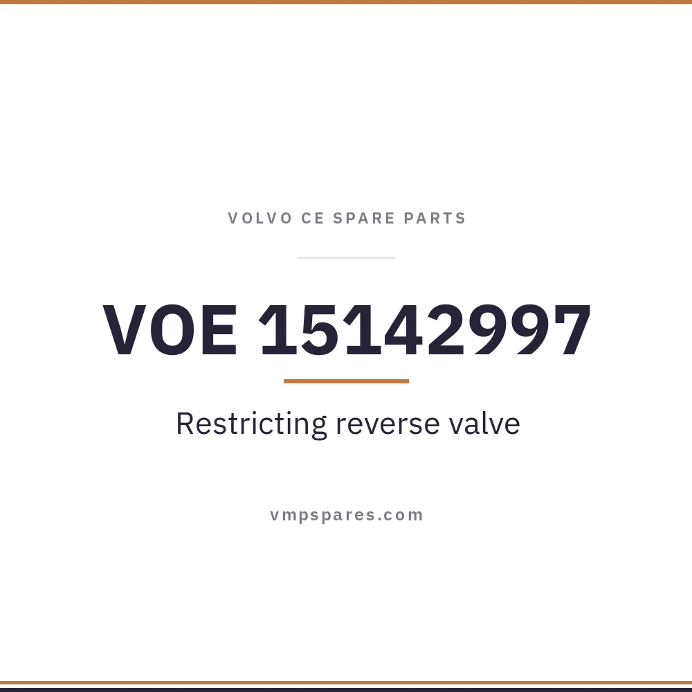 VOE 15142997 – Restricting reverse valve
