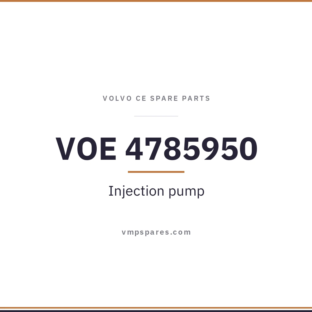 VOE 4785950 – Injection pump
