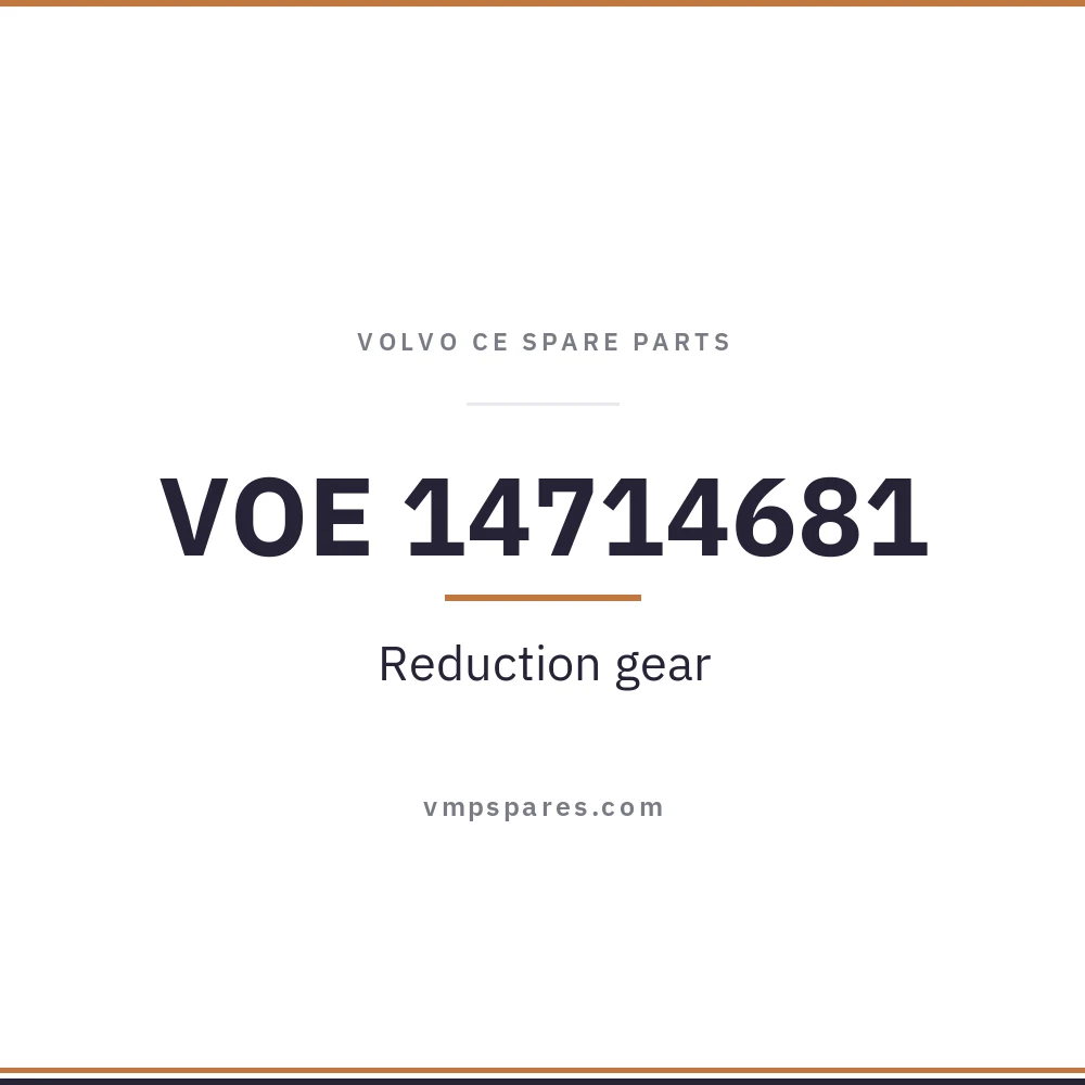 VOE 14714681 – Reduction gear