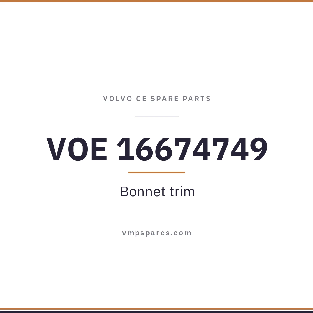 VOE 16674749 – Bonnet trim