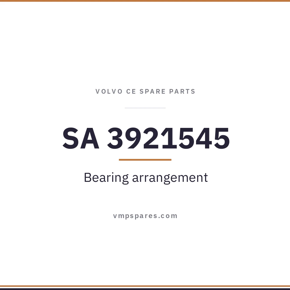 SA 3921545 – Bearing arrangement
