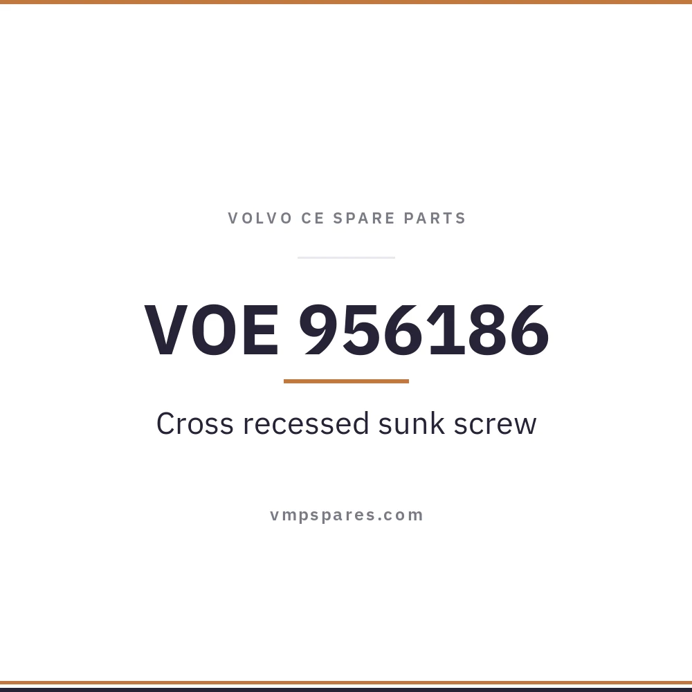 VOE 956186 – Cross recessed sunk screw