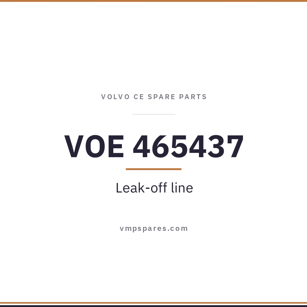 VOE 465437 – Leak-off line