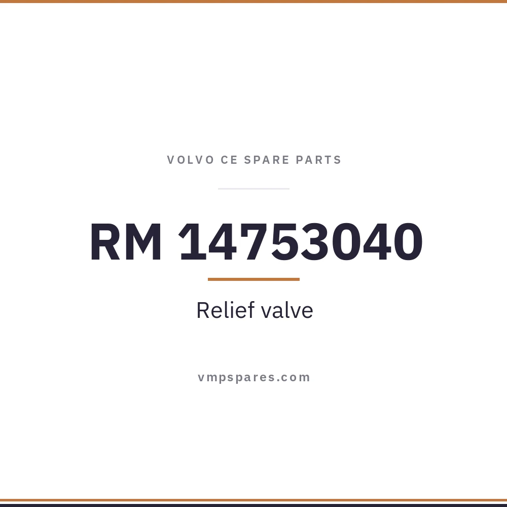 RM 14753040 – Relief valve