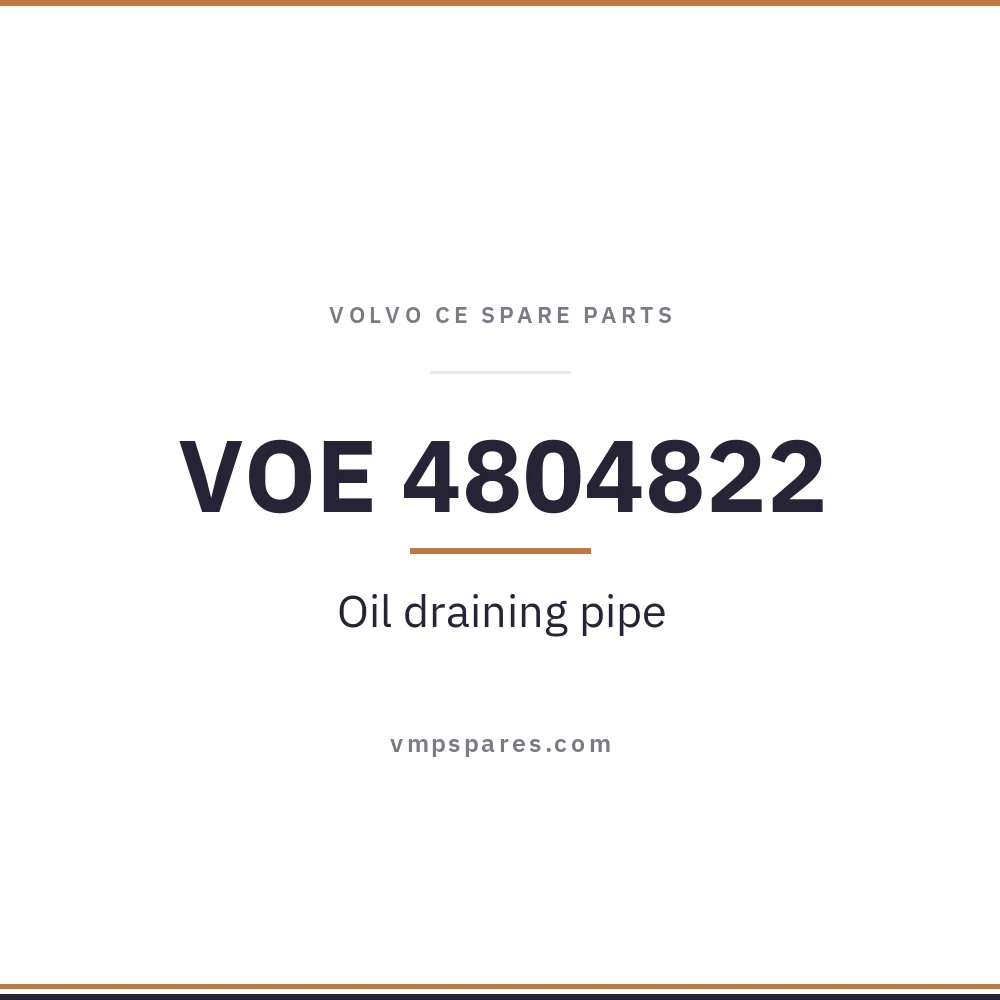VOE 4804822 – Oil draining pipe