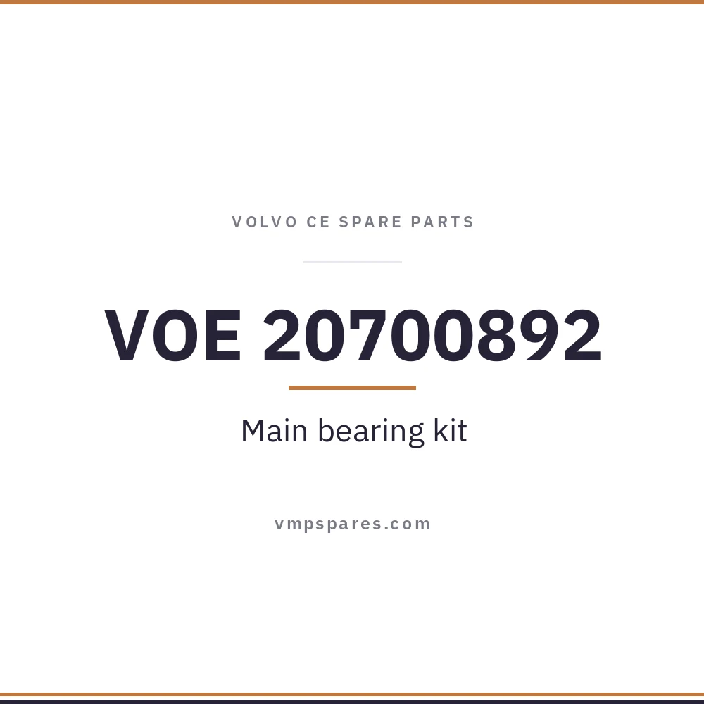 VOE 20700892 – Main bearing kit