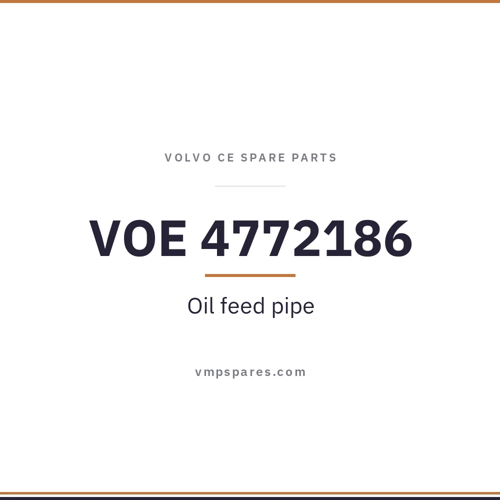 VOE 4772186 – Oil feed pipe