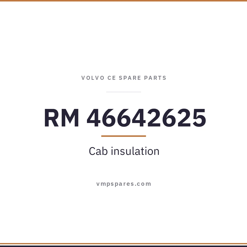 RM 46642625 – Cab insulation