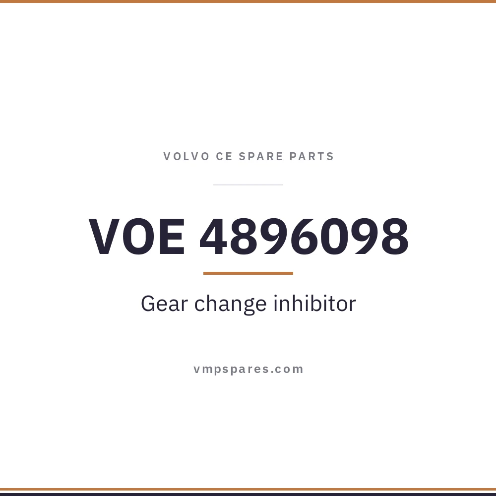 VOE 4896098 – Gear change inhibitor