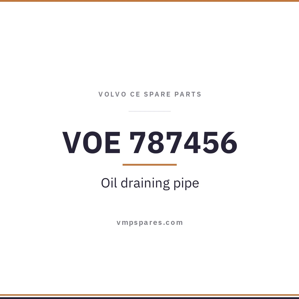 VOE 787456 – Oil draining pipe