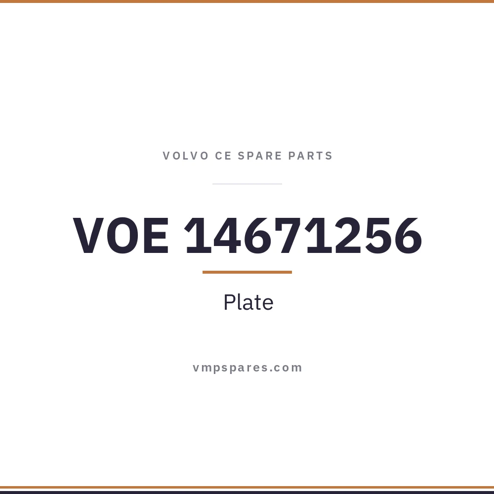VOE 14671256 – Plate