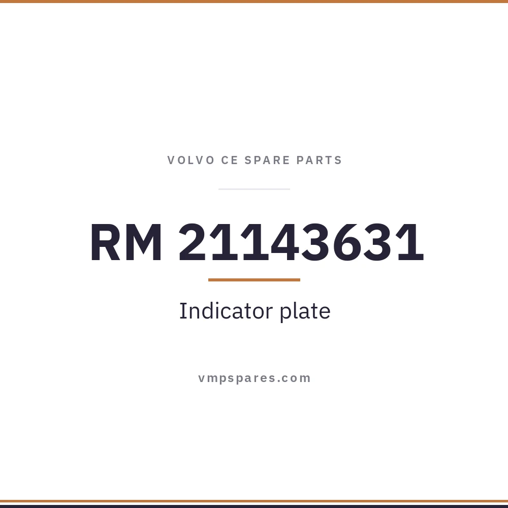 RM 21143631 – Indicator plate