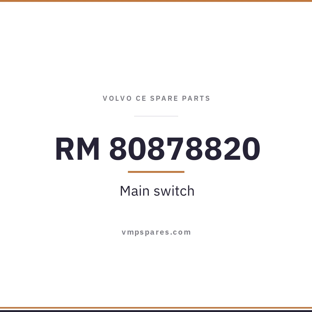RM 80878820 – Main switch