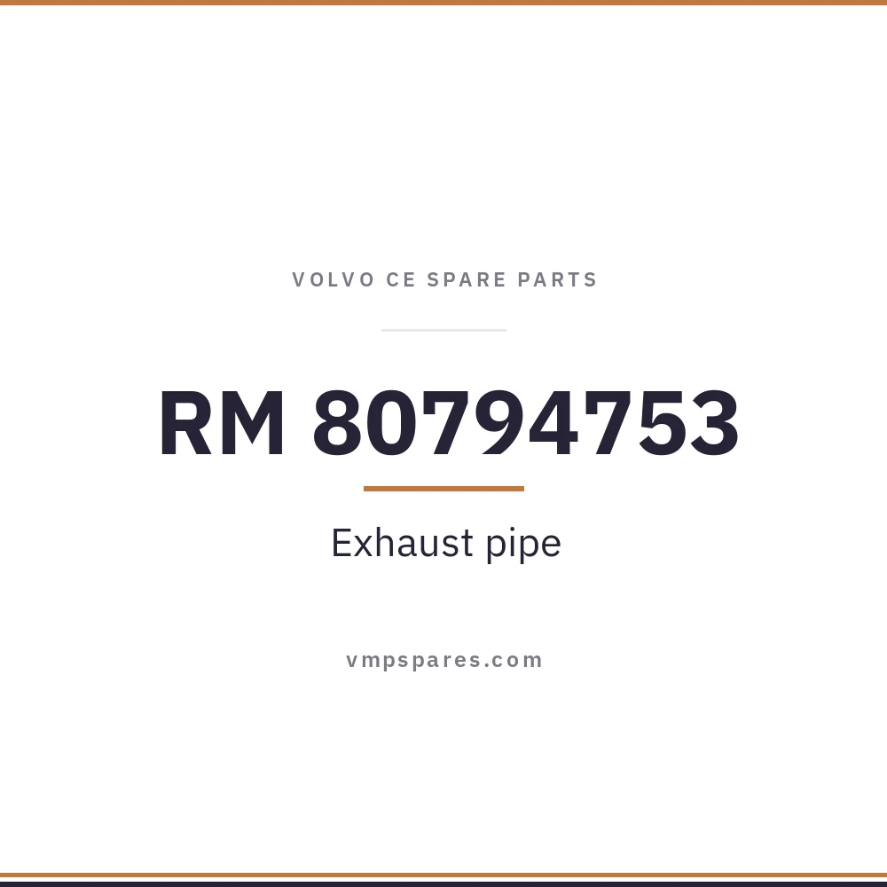 RM 80794753 – Exhaust pipe