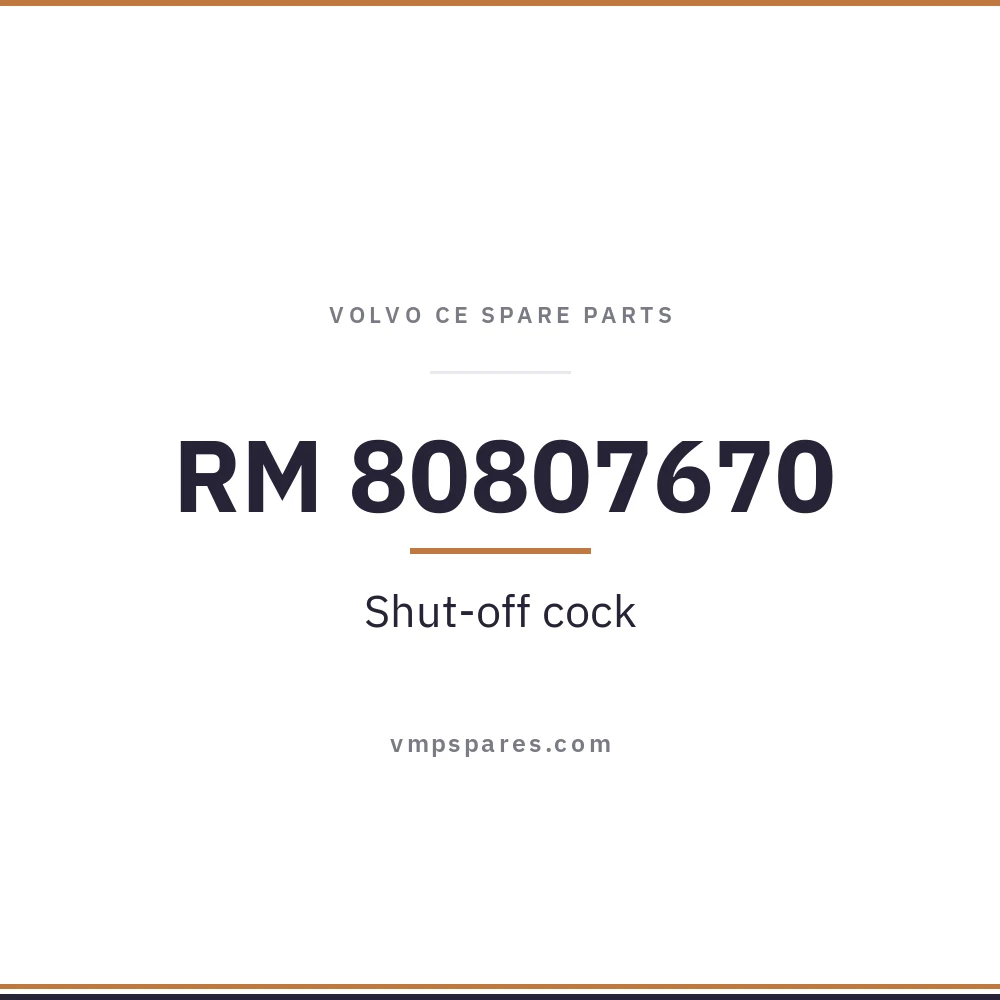 RM 80807670 – Shut-off cock