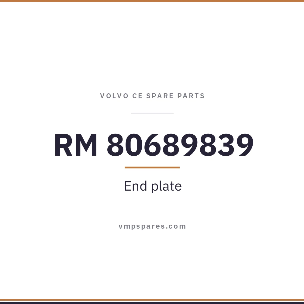 RM 80689839 – End plate