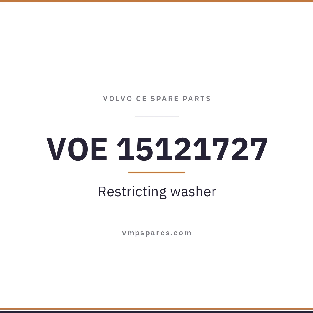 VOE 15121727 – Restricting washer