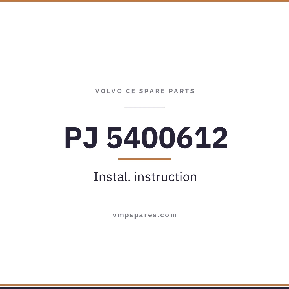 PJ 5400612 – Instal. instruction